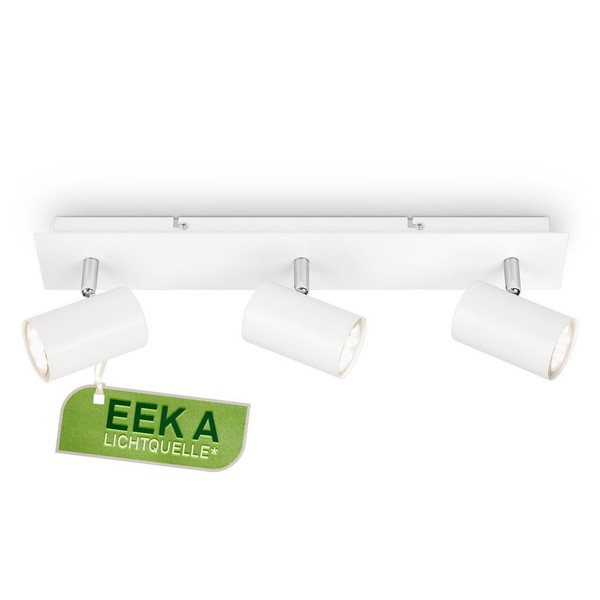 3 Flammig Deckenstrahler Eek A Deckenleuchte Deckenspot Schwenkbar Flurlampe-image