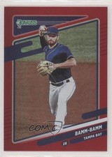 2021 Panini Donruss Variation Holo Red Brandon Lowe (Bamm-Bamm) #155 0ax3