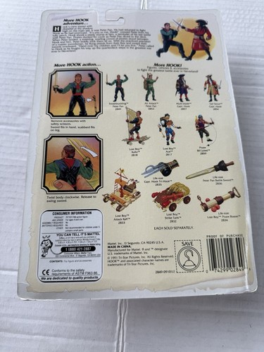 Hook Swashbuckling Peter Pan Action Figure 1991 Sealed Complete Vintage - Picture 9 of 10