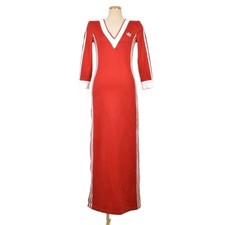 Gucci adidas 22AW V neck cotton jersey dress side line XS red 712711 Used 049f65