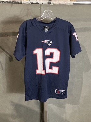 NFL Team Apparel Youth New England Patriots Tom Brady #12 Navy Jersey Sz L 14-16