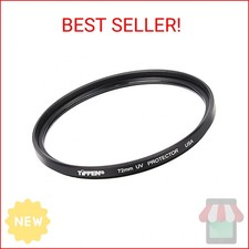 Tiffen 72UVP Slim 72mm UV Protection Filter for Camera Lens, Clear Optical Glass