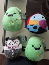 Lot of 4 Nightmare Before Christmas Squishmallows 8" Sally Oogie Boogie Vampire