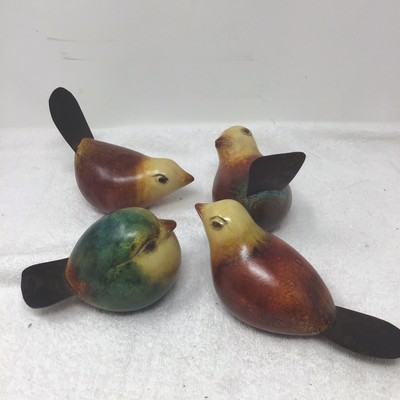 Wooden carved 4 Birds of Love  '''' New