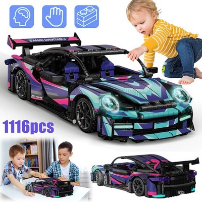 Supersportwagen Bausteine Rennen Block Patchwork Set Montage Spielzeug Ornament