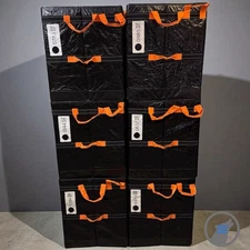 (6) AMAZON COURIER LARGE DELIVERY STORAGE BAGS 28x24x20 BLACK LOT OF 6 TOTES