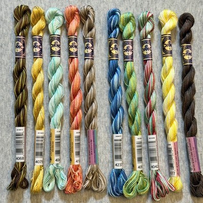 10 DMC Perle Color Variations Size 5 Pearl Cotton Thread No Repeats NOS