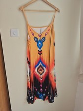 SHEIN Size 2XL Colourful Abstract Swing Summer Dress Relaxed Fit FN7