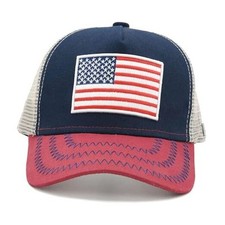 Kids Trucker Hat for Boys Girls Ages 2-8, Mesh Back Embroidered Baseball Red