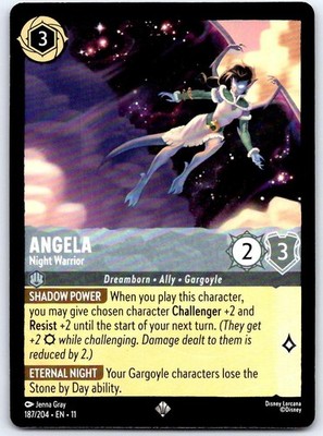 Angela - Night Warrior 187/204 SR Winterspell Lorcana NM/M