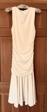 NWT Beautiful Reformation Ivory Ruched Sleeveless Midi Dress, Scoop Neck Size M
