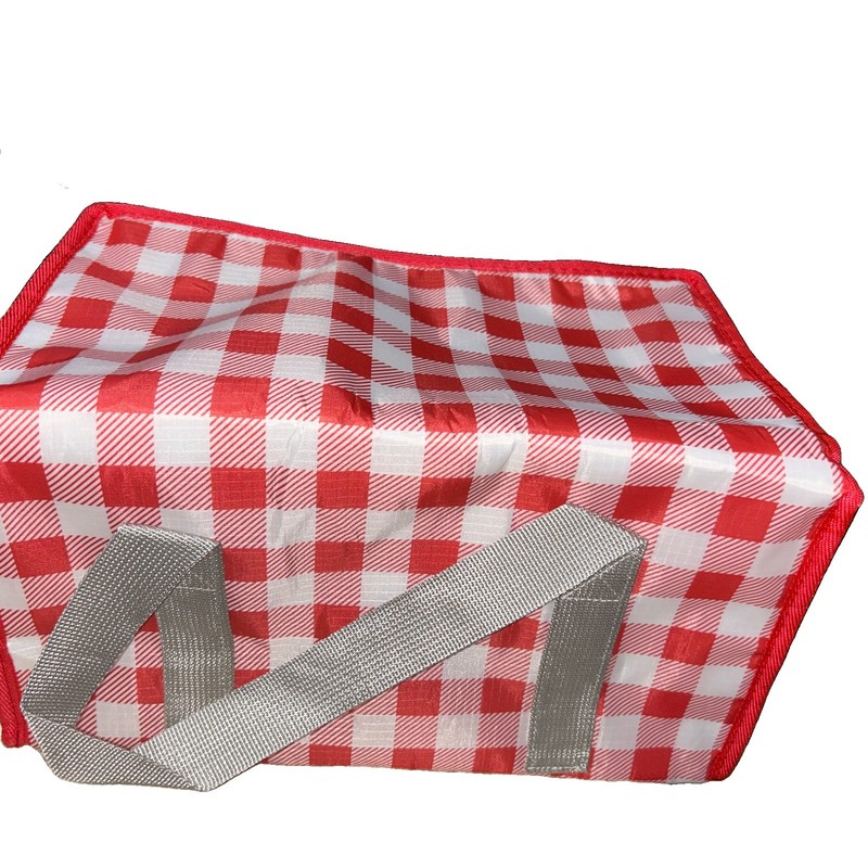 Insulated Picnic Bag Zip Red Box Beach Winter Good Delivery Camping Supermarket
