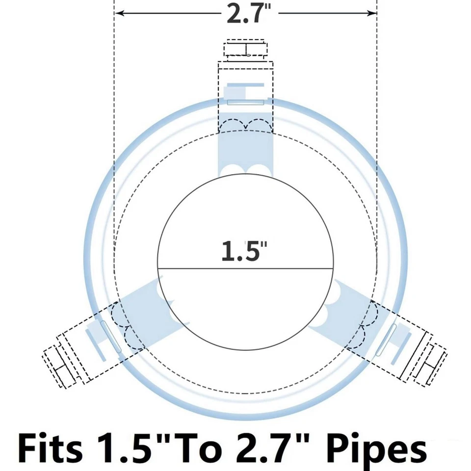 For Toyota Supra 1.5" to 2.7" Exhaust Pipe Tip Rear Tail Throat Muffler Foto 3 de 4
