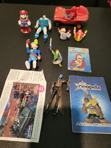 1970s 1980s Toy Lot Spiderman McDonald's Super Mario Nintendo Subway GI JOE NR
