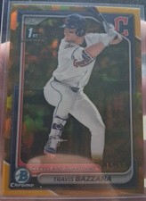 2024 Bowman Draft Chrome Travis Bazzana Sapphire Gold /50 Rookie RC Cleveland