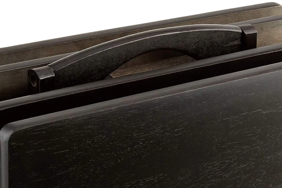 Juego de 4 mesas plegables interiores Mainstays en negro L19 x W15 x H26 pulgadas. Mesa 4 Foto 3 de 4