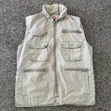 VTG 80s Banana Republic Men's M Safari Vest Hiking Hunting Photo Utility Beige