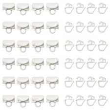 New IKEA Curtain Glider Hooks White 48pcs Smooth Slide Easy Hanging Track System