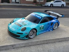 200mm 1/10 Custom HPI PORSCHE 911 RSR FALKEN Body Only - 4Tec-2 RDS DC10 YD2 MST