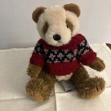 Vintage Jointed 9  Bear With Sweater Playful Plush Teddy Bear