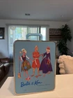 VINTAGE BARBIE & KEN DOLL TRUNK CASE LITTLE THEATER COSTUME TRUNK DOUBLE 1964 RR