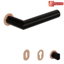 HEWI Türdrücker 162 Mini Rosettengarnitur BB/PZ/WC Tiefschwarz Kupfer Türgriff