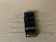 5 New Supertech 8 uf 500v Axial Capacitors Guitar Tube Amp & Radio Caps (Qty)