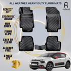 Floor Mats Liners For Citroen C3 2016-2024 All Weather Heavy Duty 3D Car Rugs