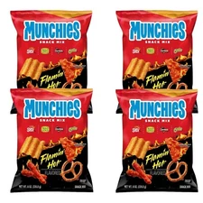Munchies Snack Mix FLAMIN' HOT Doritos Cheetos Sun Chips Rold Gold 8oz (4 Bags)