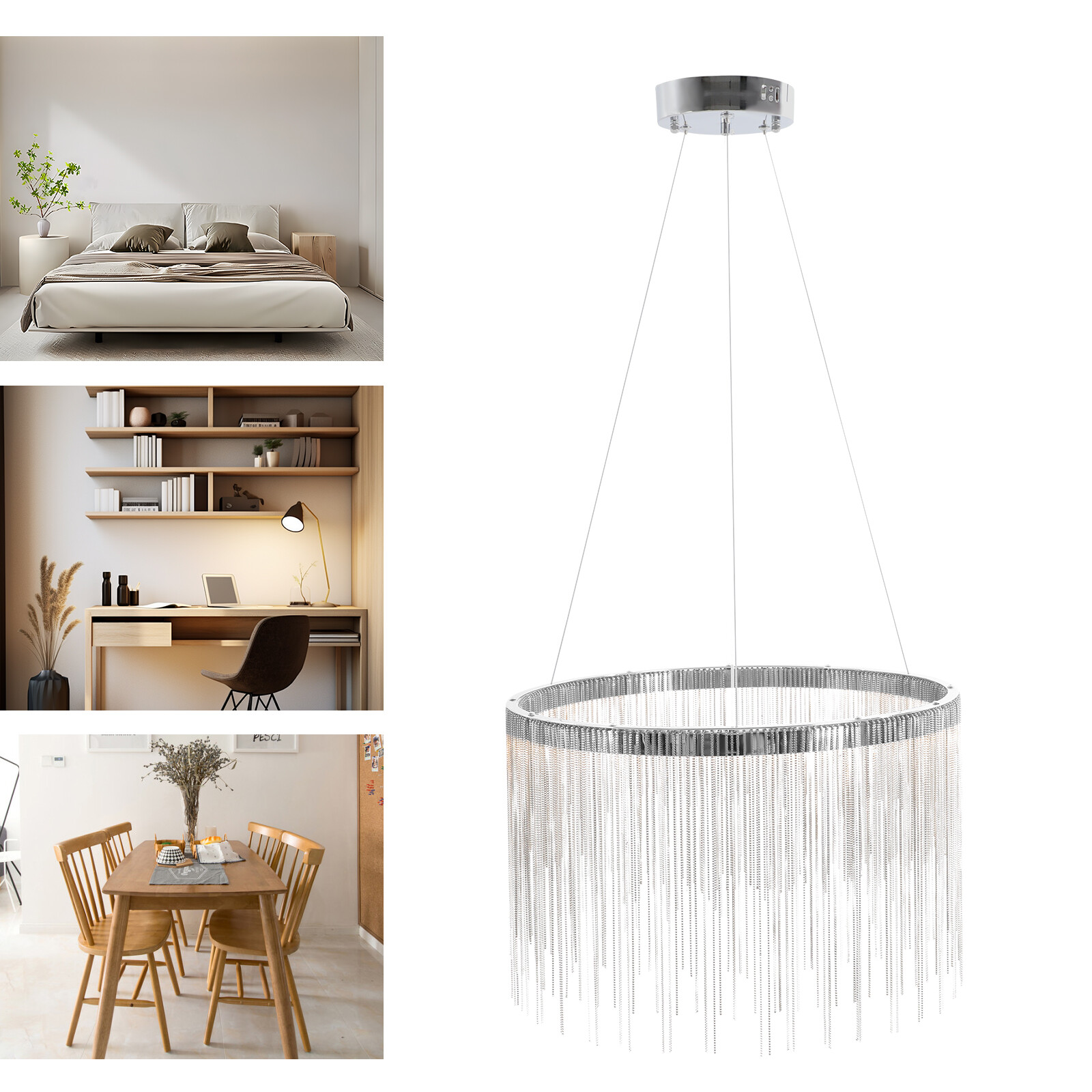 Modern LED Ceiling Light Hanging Pendant Lamp Living Room Chandelier Fixtures