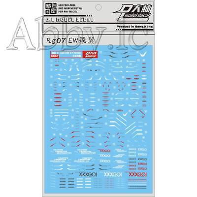 Water Decal Stickers for Bandai RG 1//144 GN-001 Gundam Exia Model Seven Sword 00