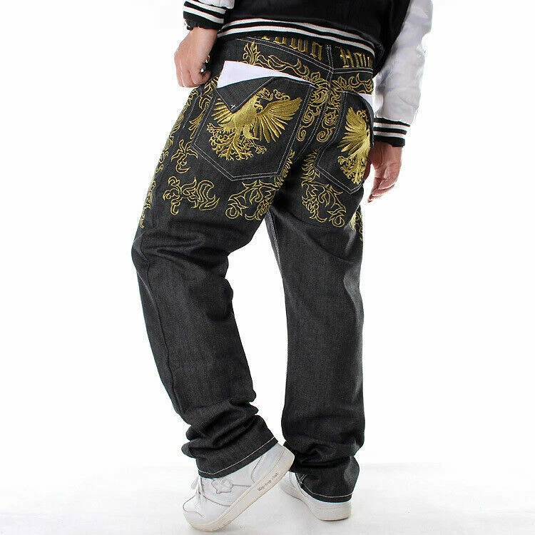 Embroidered jeans for sale discount