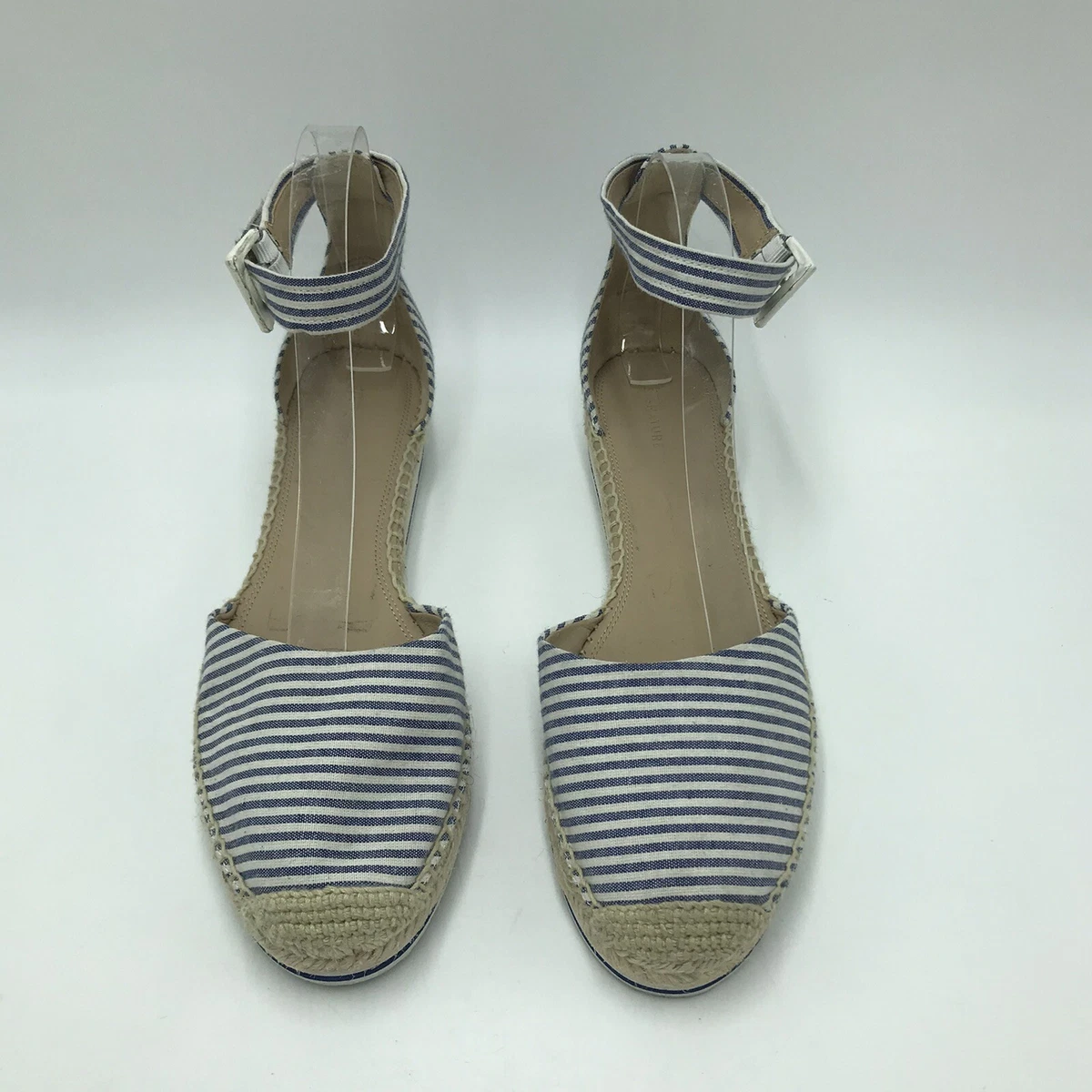 Nordstrom Signature Women s 40 Rosi Flat Espadrille Sandal Blue White Striped