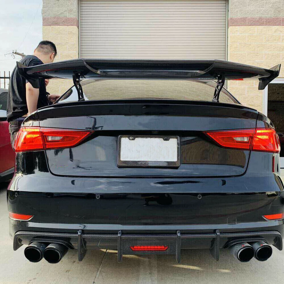 Alerón trasero de carbono real para BMW F30 M3 M4 Benz AUDI todo sedán Foto 3 de 4