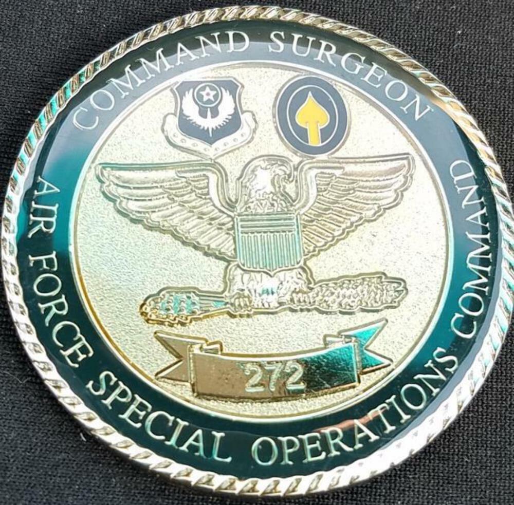 US Air Force Special Operations Command Chief Surgeon Challenge Coin Number 272