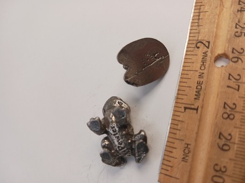 Toad Frog figurine statue Pewter Set Shelf Sitter Knick Knack Collectible Vtg - Picture 3 of 3