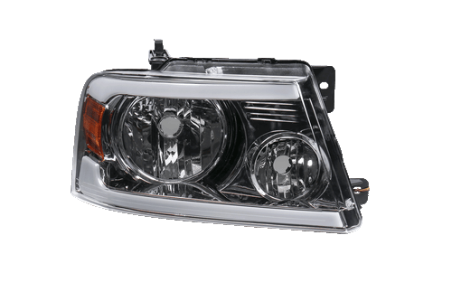 Pair Chrome LED DRL Headlight Sequential Turn Signal For 04-08 Ford F150 Mark LT - Picture 3 of 12