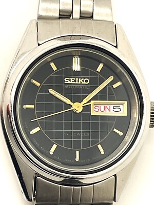 SEIKO LADIES 4206-0489  NOT-WORKING STAINLESS AUTOMATIC 17 JEWELS WATCH SUAD69