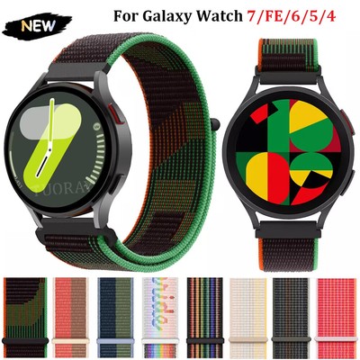 Nylon Loop Band For Samsung Galaxy Watch 7 6 5 4 40/44mm 5 Pro 45mm 3 41mm Strap