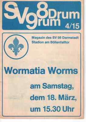 Programme De Match Amical SV Darmstadt 98 - Kerkrade 1953/54 - Collector Football Vintage