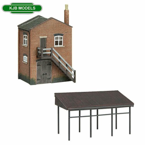 Nuevo en caja tienda industrial y dosel N Gauge Farish Scenecraft 42-0088 | Zustand: New
