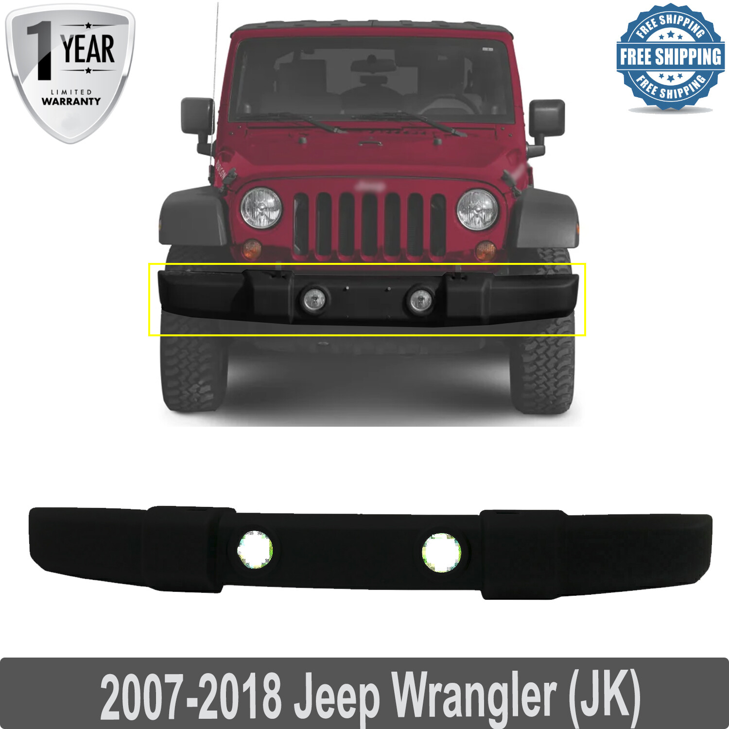 Total 90+ imagen jeep wrangler bumper cover replacement Abzlocal.mx