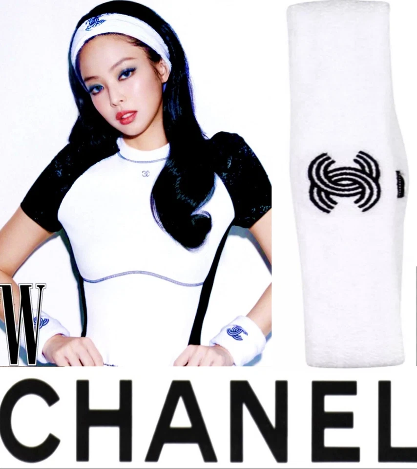 Nueva etiqueta Chanel 2023 2024 blanco negro logotipo diadema banda para el cabello clip bufanda 24c Foto 4 de 4