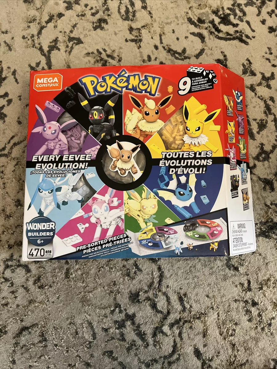 MEGA Pokémon Every Eevee Evolution Toy Building Set Vaporeon