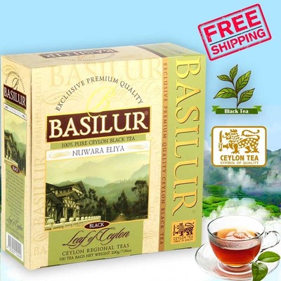 Basilur Leaf of Ceylon - Nuwara Eliya Region Natural Black Tea Premium 100 Bags