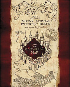 Harry Potter The Marauders Map Film Kino Poster Druck Grosse 40x50 Cm Ebay