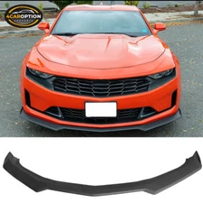 Fits 16-24 Chevy Camaro 1LE Style Front Bumper Lip Spoiler Matte Black ABS