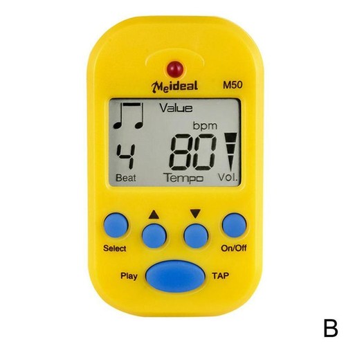 Yellow 1 Mini Professional Metronome Suitable For Guitar Piano Etc AU