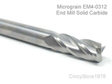 Solid Carbide End Mill 4 Flute EM4-0312 5/16" New Fast Free Shipping MADE IN USA