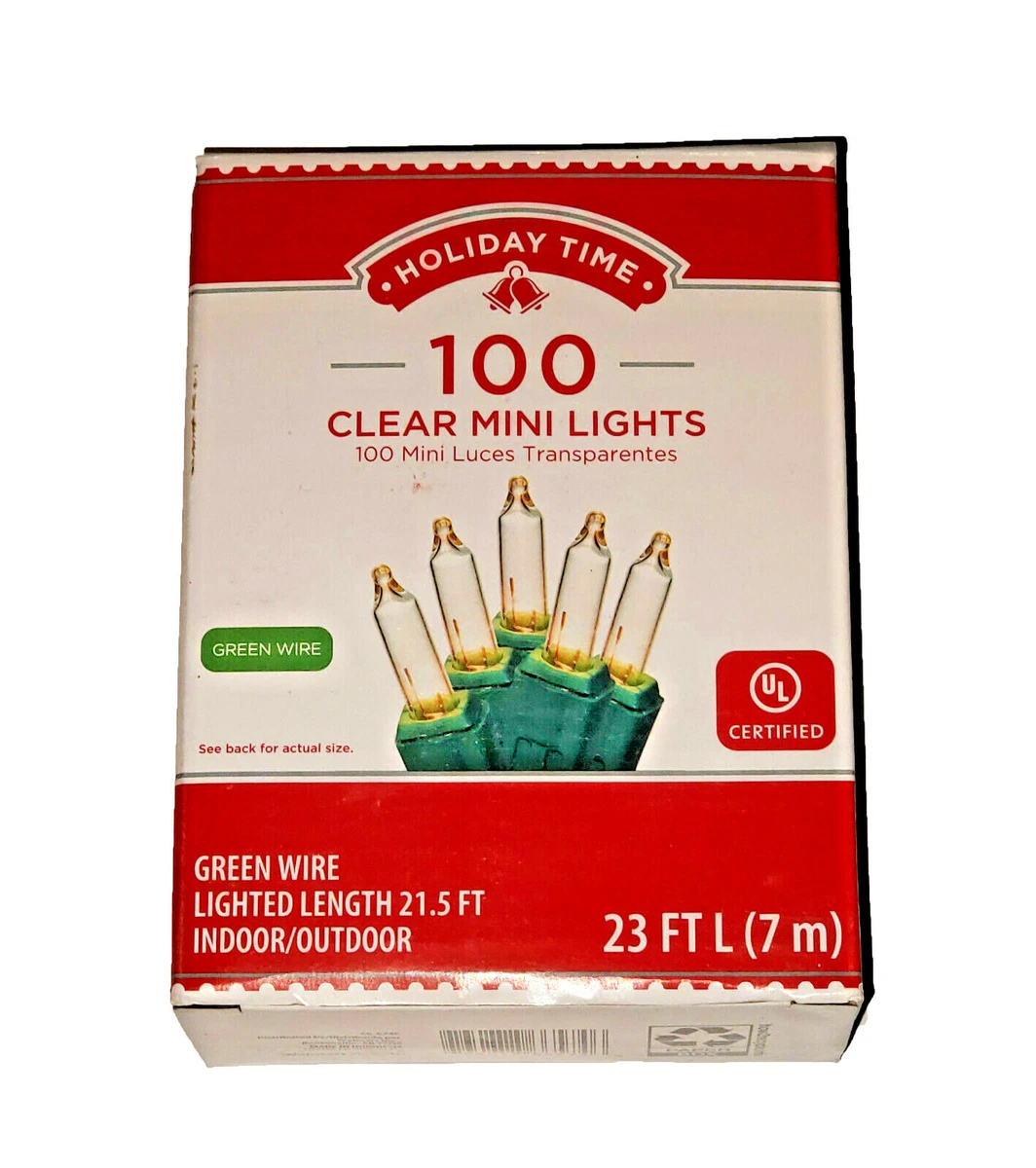 Holiday Time 100 Count Mini Lights Clear, 55 OFF